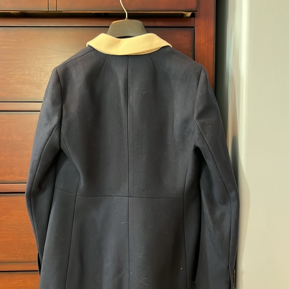 J. Crew Topcoat with contrast lapel in double-serge wool Color: NAVY Size: 4 - Picture 5 of 10